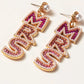 MRS Studded Dangle Earrings