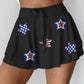 Sequined Flag Star Active Mini Skort