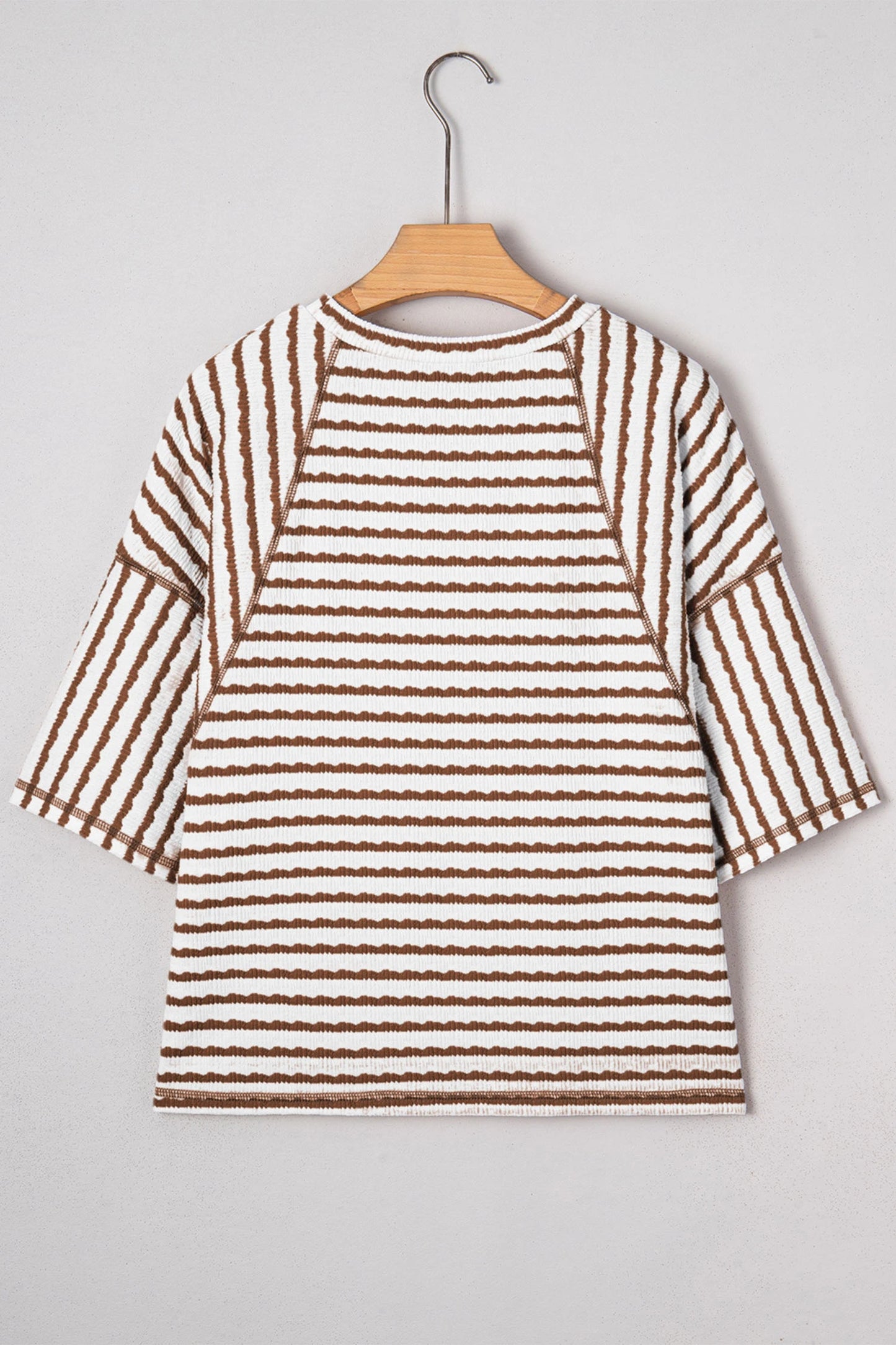 Knit Split Hem Half Sleeve Loose Top