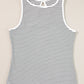 Striped Print Ribbed Knit Sleeveless Top