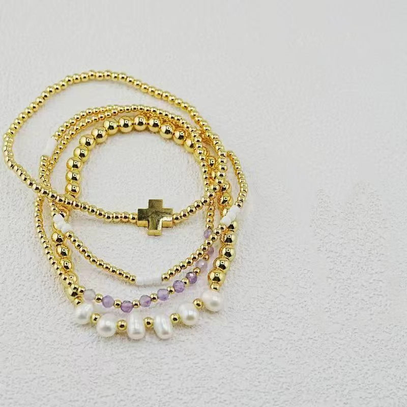 4pcs Pearl Bracelet Set