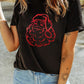Rhinestone Santa Claus Christmas Graphic T Shirt