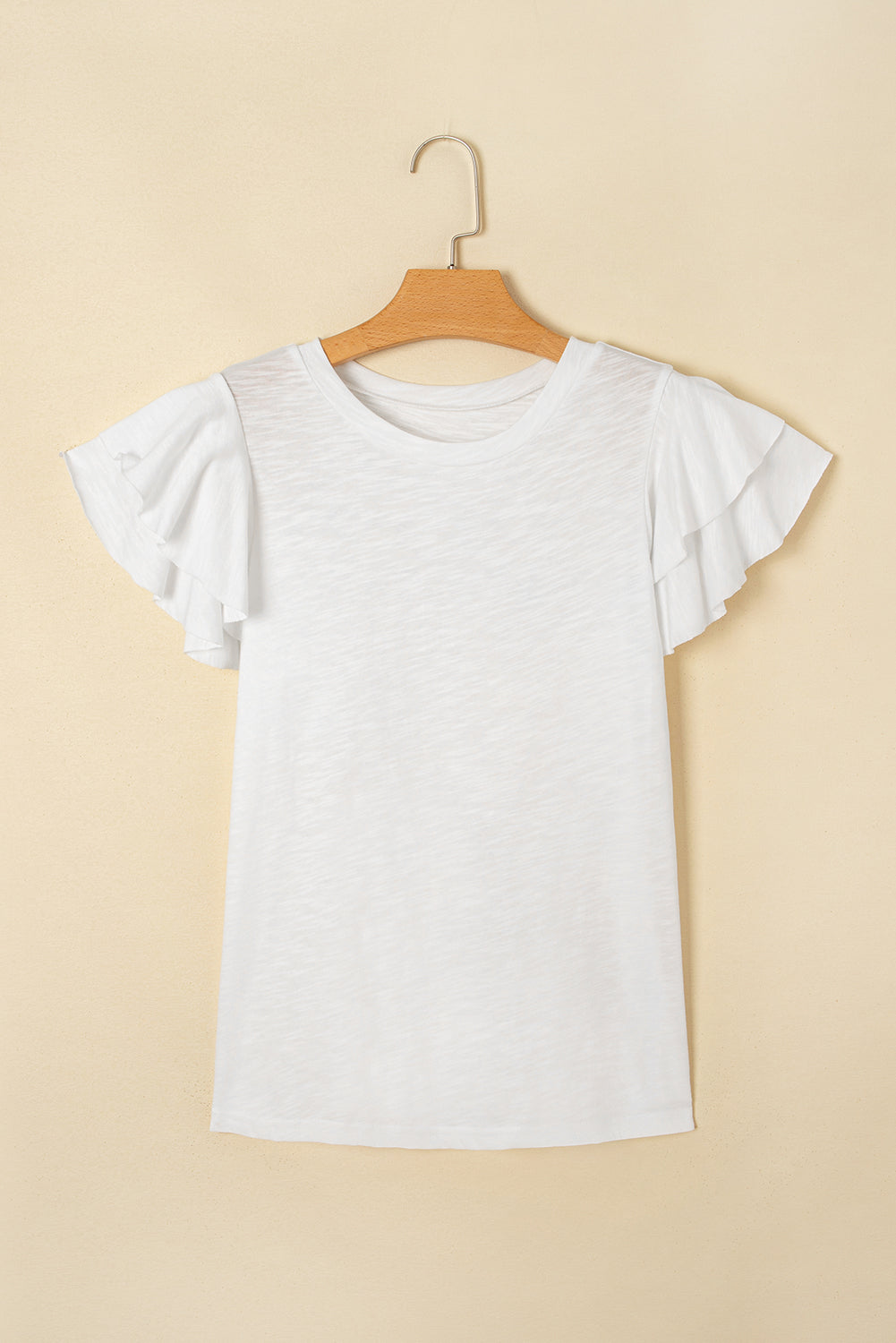 Layered Ruffle Short Sleeve Round Neck Top