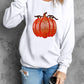 Sequin Pumpkin Patched Casual Pullover Graphic Sweatshirt