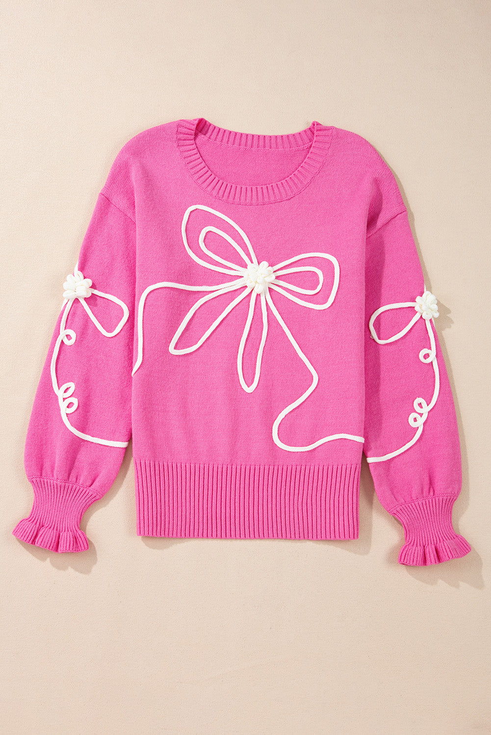 （Preorder 12.25）Corded Flower Bow Sweater