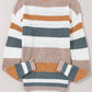 Neck Colorblock Knit Sweater