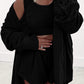 3 Pcs Crop Tank Top Shorts with Cardigan Lounge Set
