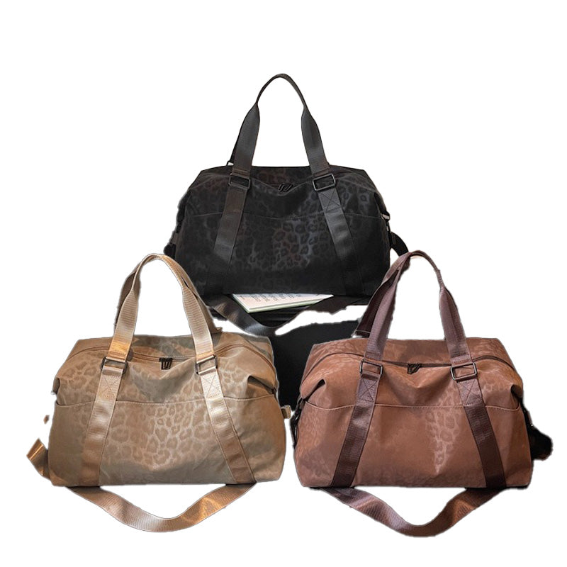 Leopard Print Short Trip Bag Weekend Bag