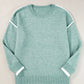 Contrast Edge Crewneck Sweater