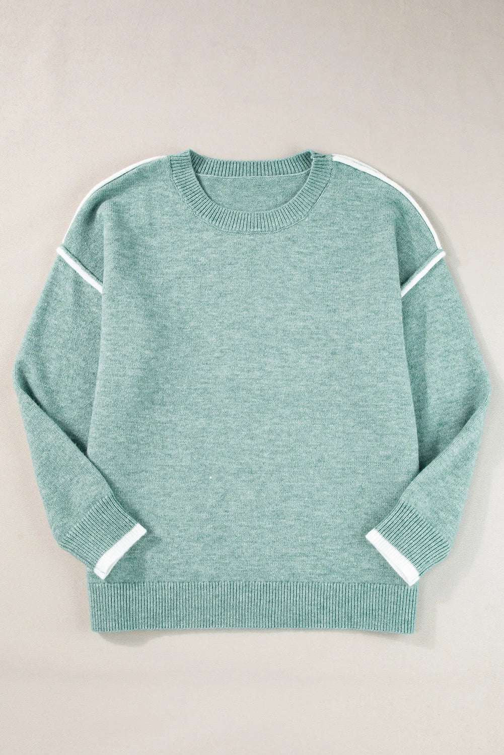 Contrast Edge Crewneck Sweater