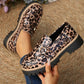 Retro Leopard PU Leather Loafer Shoes