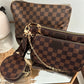 3Pcs Checkered Crossbody Bag Set