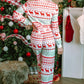 Christmas Print Pullover and Pants Lounge Set