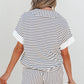V Neck Tee and Casual Short Set
