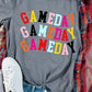 Colorful GAME DAY Graphic Crew T Shirt