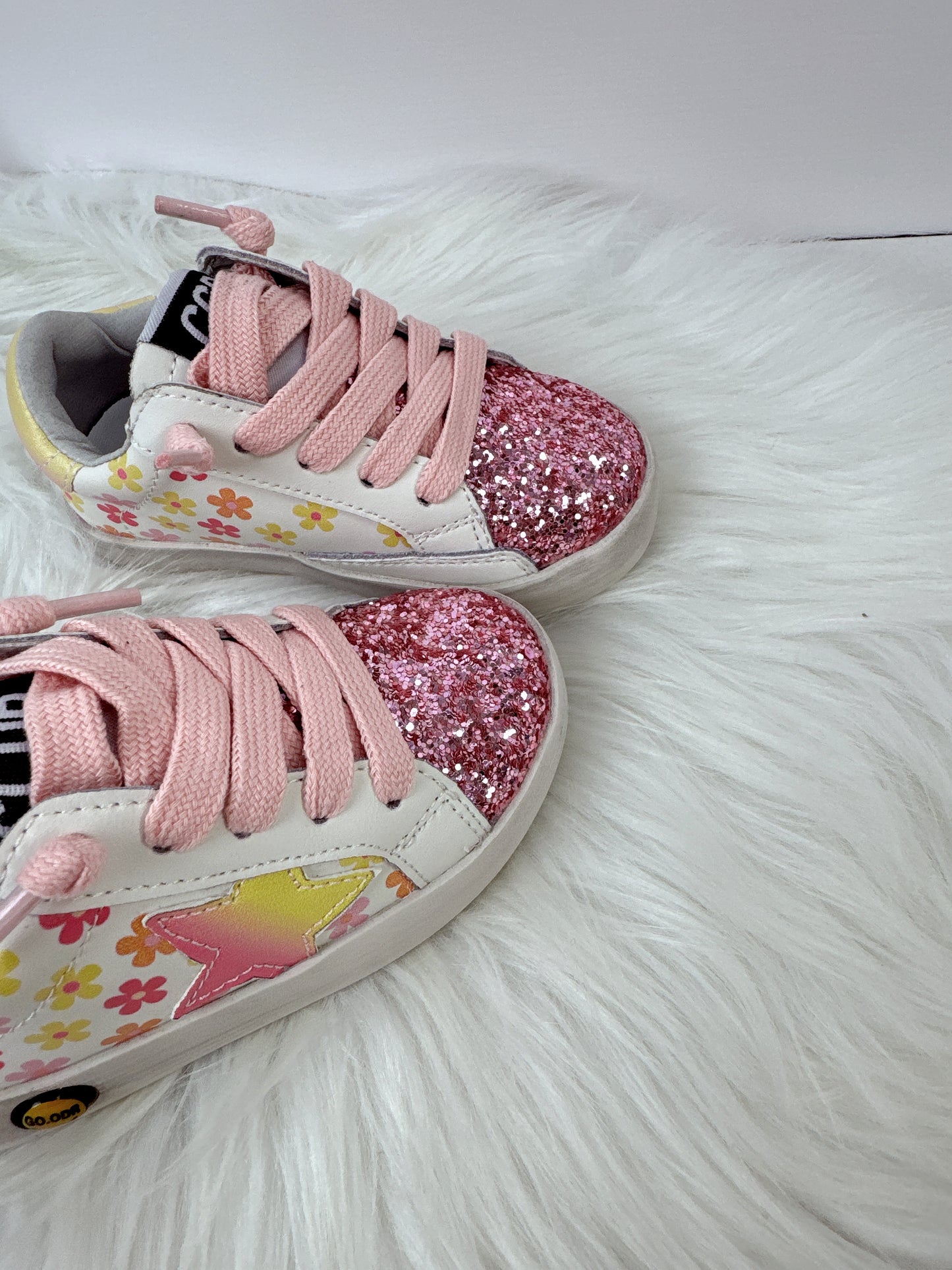 Floral Glitter Star Sneakers