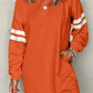 Varsity Contrast Banded Sleeve Shift Sweatshirt Dress