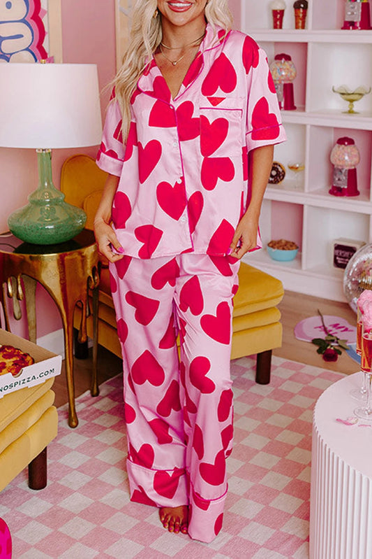 Heart Two Piece Pajama Set