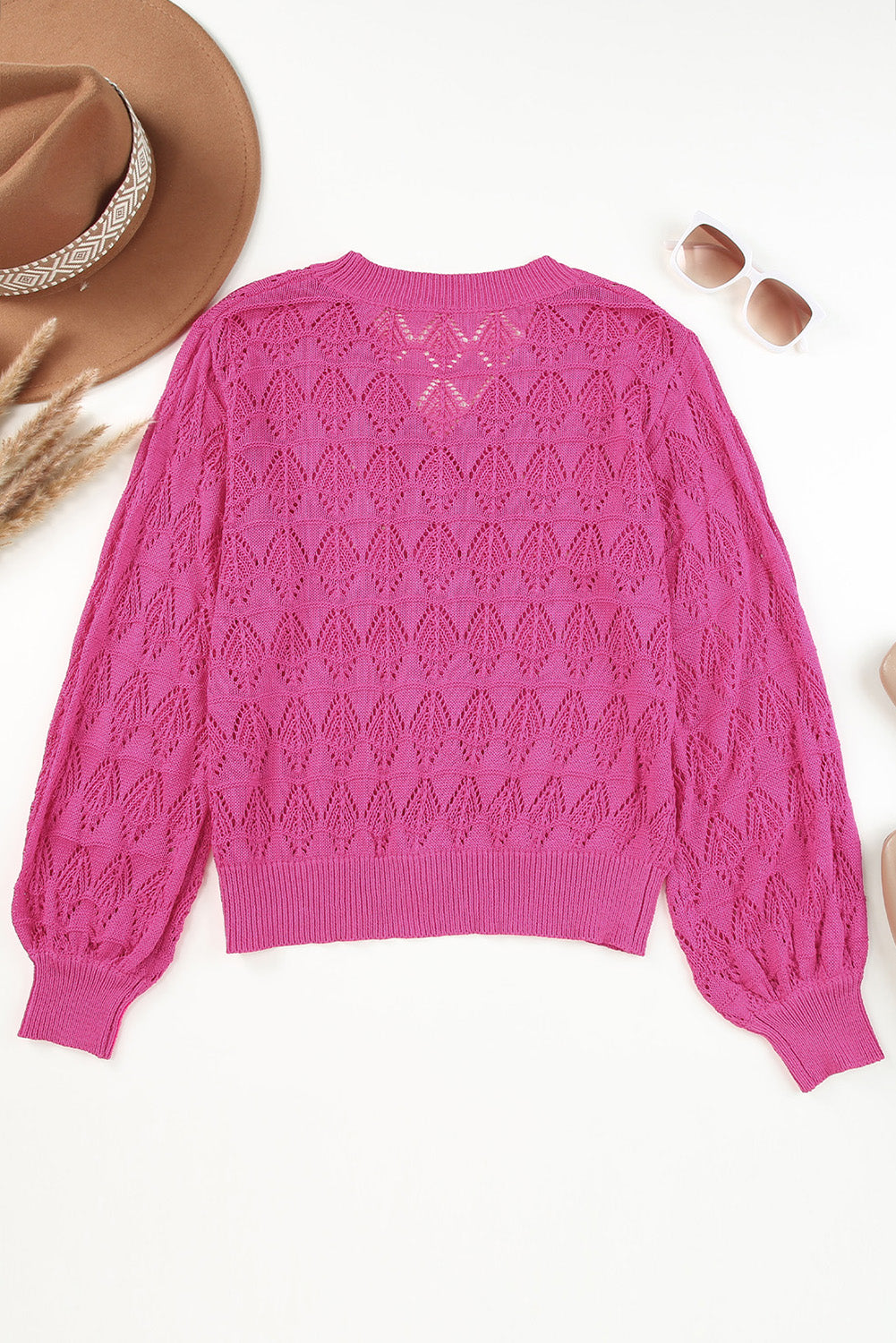 Lightweight Buttoned Front Crochet Cardigan