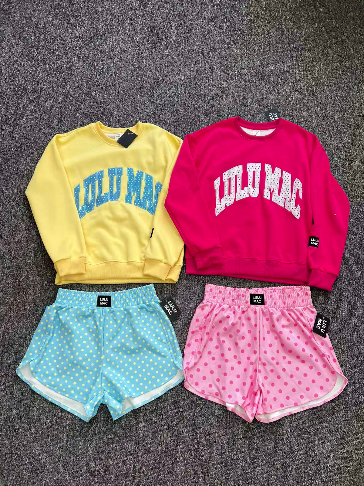 Sweatshirt and Patterned Shorts Set Collection