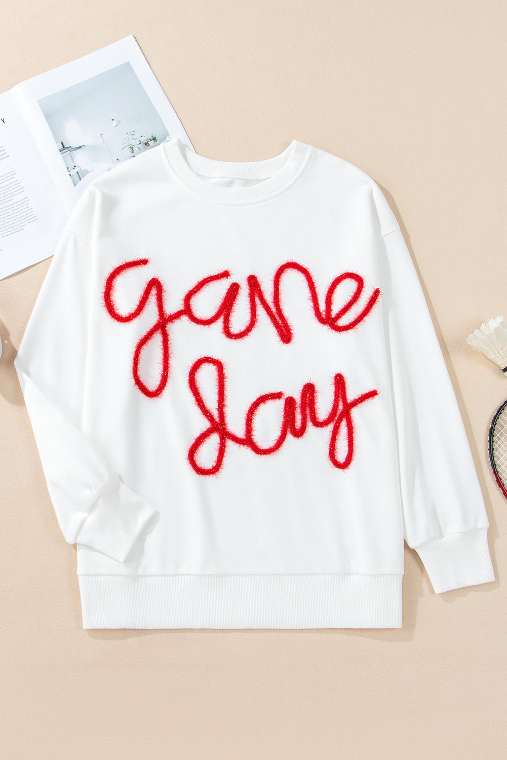 Tinsel Game Day Drop Shoulder Graphic Sweatshirt