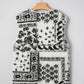 Print Pocketed Western Fashion Vest Jacket