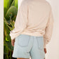 Flower Patch Drop Shoulder Casual Top