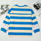 Floral Color Block Drop Shoulder Plus Size Pullover Top