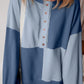 Henley High Low Oversize Sweatshirt