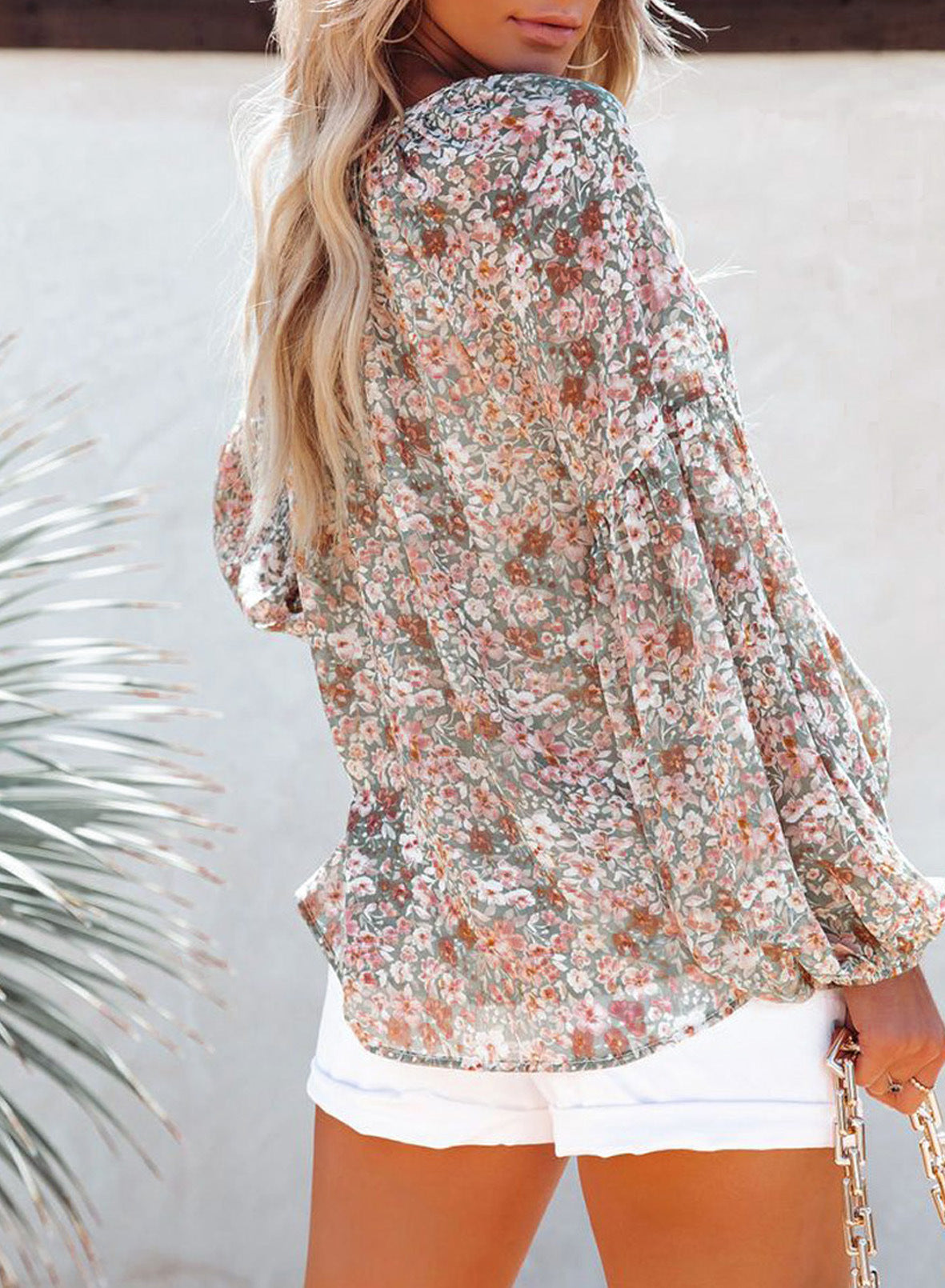 V-neck Chiffon Top