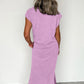 Wash Pocketed T-shirt Long Dress