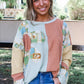 Waffle Flower Patchwork Sweatshirt