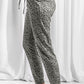 Leopard Elastic Waist Casual Joggers