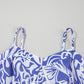 Floral Print Spaghetti Strap High Waist Maxi Dress