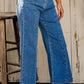 Plain Seam Detail Flared Bottom Ankle Length Jeans