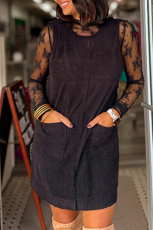 Mini Dress With Patched Pockets