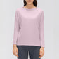 Solid Color Loose-fit Long-sleeve Athletic Pullover