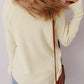 Textured Knit Half Buttons Henley Top