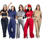 A-Three-piece set: cover-up+camisole+wide-leg trousers(Q6387)