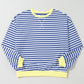 Oversized Contrast Trim Pullover Sweatshirt