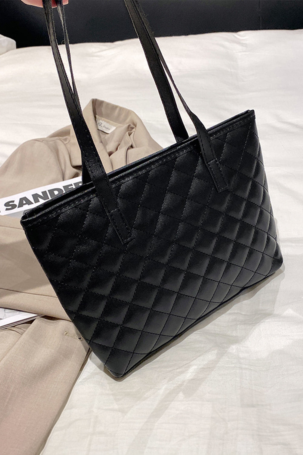 Quilted PU Leather Shoulder Bag