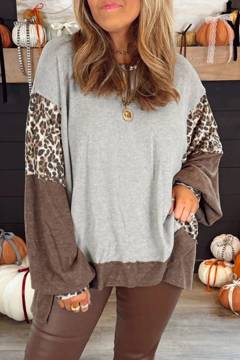 Dolman Sleeve High Low Baggy Sweatshirt