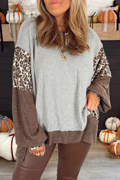 Dolman Sleeve High Low Baggy Sweatshirt