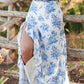 Boho Floral High Waist Ruffle Split Maxi Skirt