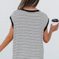 Chest Pocket Patch Round Neck Tank Top