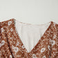 Boho Floral Ruffled Puff Sleeve V Neck Mini Dress