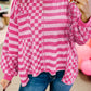 Checked Striped Patchwork Blouse