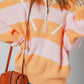 Colorblock Half Zip Oversize Sweater