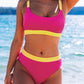 Color Block Ribbed Swimwear