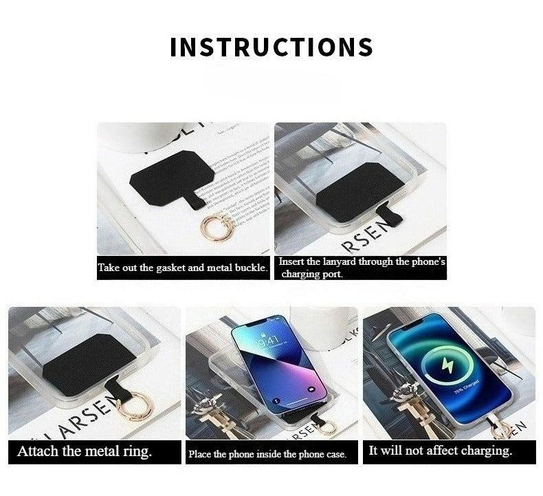 Phone Strap with Zppered Pouch